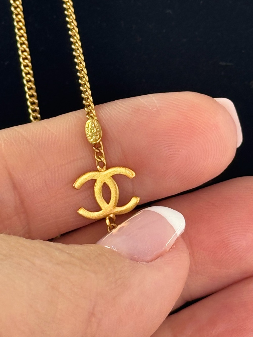 Authentic CHANEL Gold-Tone CC Logo Layered Necklace - Picture 2 of 2